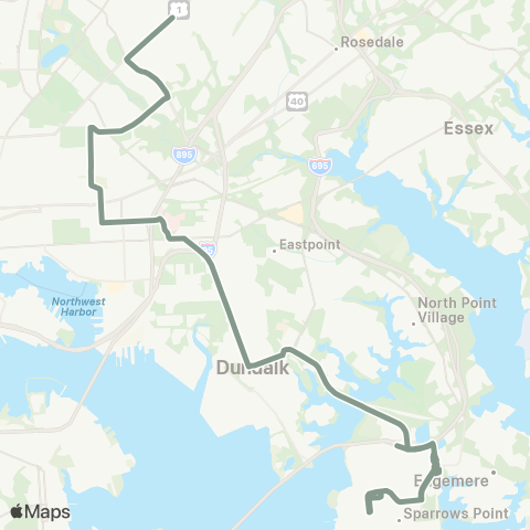 MDOT MTA Gardenville - Tradepoint Atlantic map