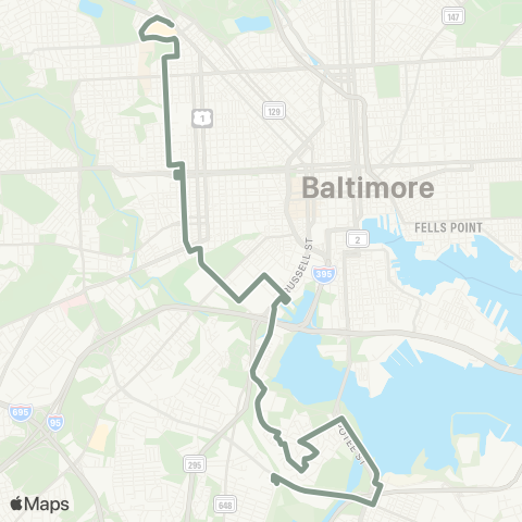 MDOT MTA Patapsco Station - Mondawmin map