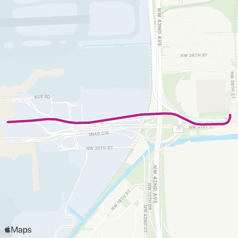 Miami-Dade Transit MIA Mover map
