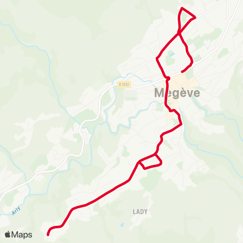 Meg-Bus Megève - Rochebrune - Jaillet map
