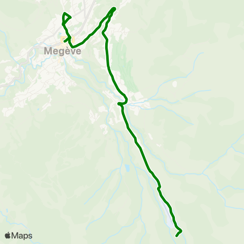 Meg-Bus Megève - Côte 2000 - Jaillet map