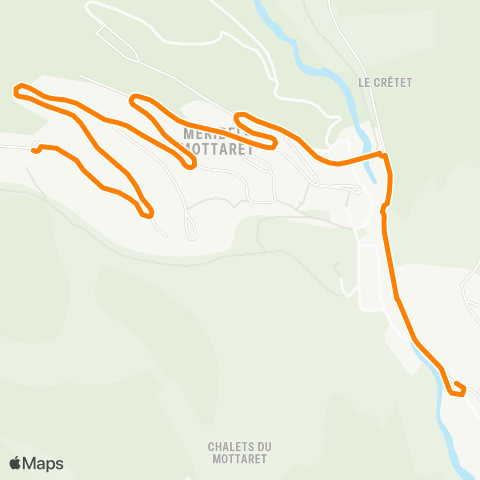 Méribus Mottaret / Le Hameau map