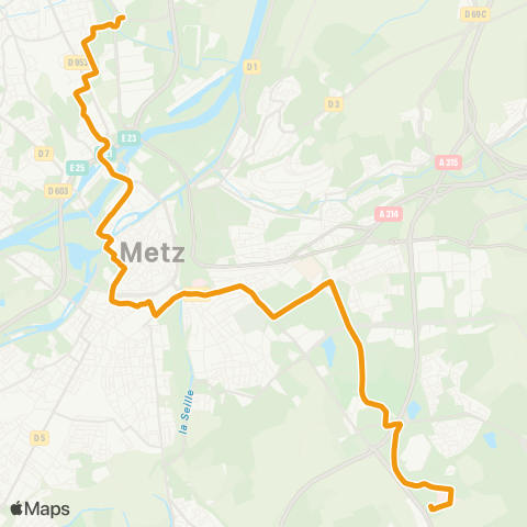 LE MET' Borny / Hôpital Schuman - Woippy St-Eloy map