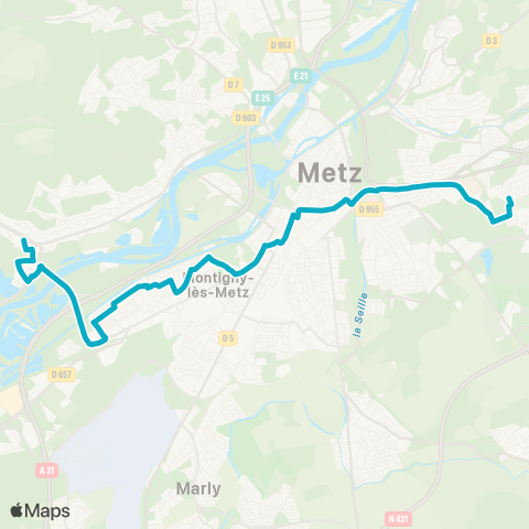 LE MET' Marche de Borny - Moulins Mairie map