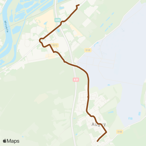 LE MET' Navette Augny - Tournebride map