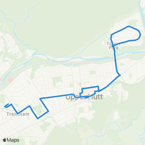 Metlink Upper Hutt - Totara Park - Upper Hutt map