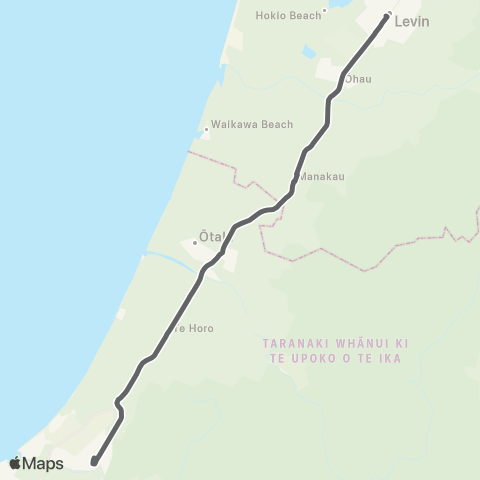 Metlink Waikanae - Levin map