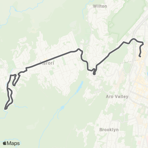 Metlink Brandon St - Karori Mall - Karori S - Karori Mall - Brandon St map