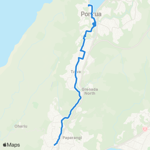 Metlink Porirua - Tawa - Johnsonville map