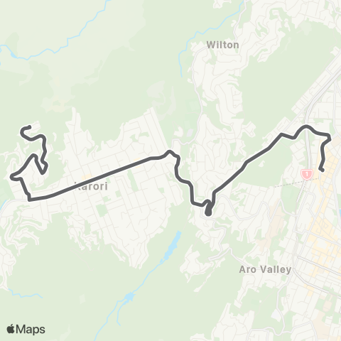 Metlink Karori West - Brandon Street map