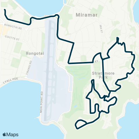 Metlink Evans Bay Intermediate & Kahurangi Schools - Strathmore Pk map