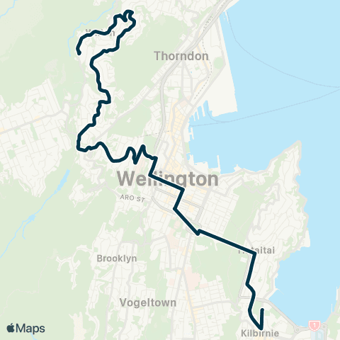 Metlink St Patrick’s & Wellington Colleges, Wellington HS - Northland - Wilton map