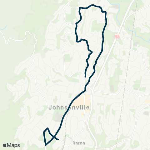 Metlink Raroa Normal Intermediate Sch & Onslow Coll - Johnsonville - Churton Pk S map