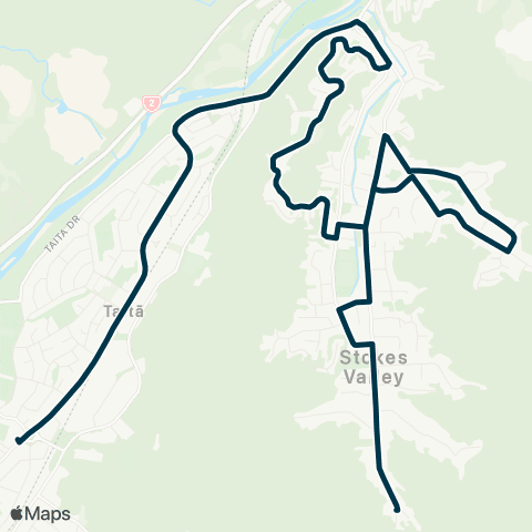 Metlink Stokes Valley - Avalon Intermediate Sch map