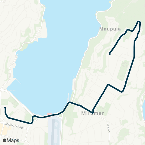 Metlink Evans Bay Intermediate Sch - Miramar N map