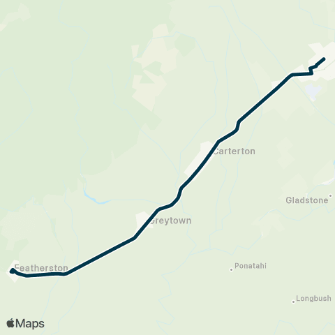 Metlink Greytown - Carterton - Wairarapa College map