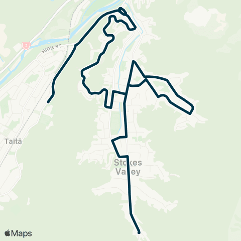 Metlink Stokes Valley - Taita College map