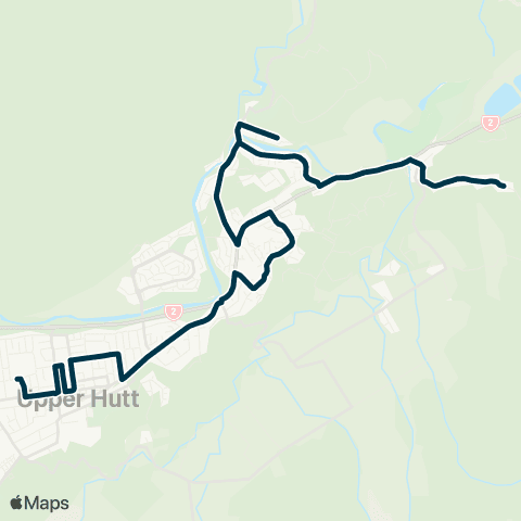 Metlink Te Marua - Birchville - Brown Owl - Oxford Crescent, St Joseph’s, Fraser Crescent & Maidstone Intermediate Schools map