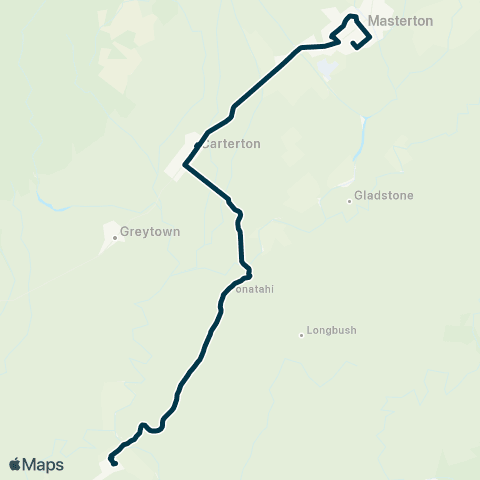 Metlink Martinborough & Ponatahi - Masterton Schools map
