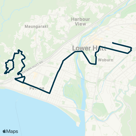 Metlink Petone - Hutt Central Schools map