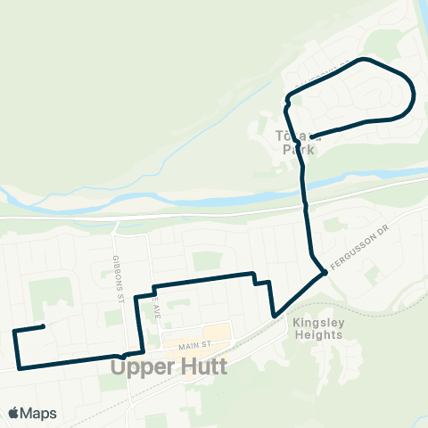 Metlink Totara Pk - Oxford Crescent, St Joseph’s & Maidstone Intermediate Schools map