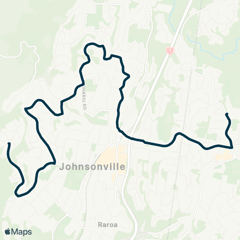 Metlink Johnsonville W - Churton Pk S - Newlands Coll & Intermediate Sch map