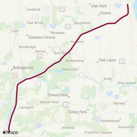 Metra Heritage Corridor map