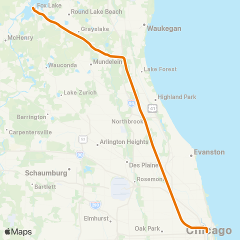 Metra Milwaukee North map