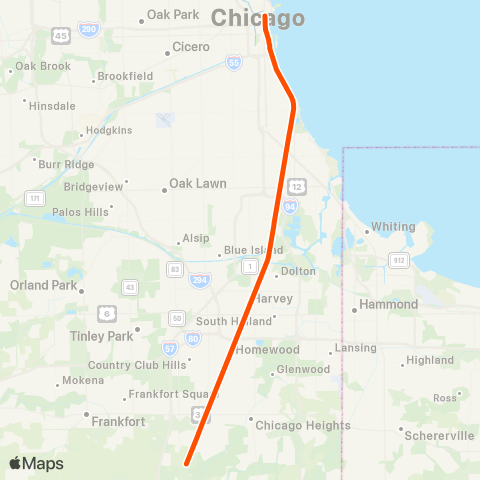 Metra Metra Electric map