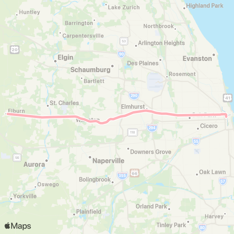 Metra Union Pacific West map