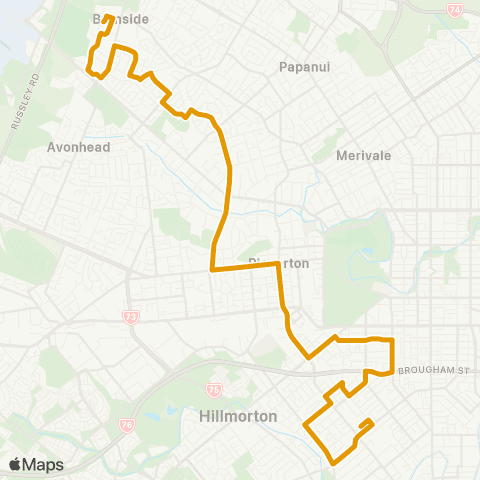 Metro Christchurch Burnside / Spreydon map