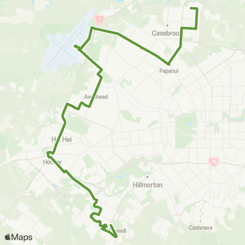 Metro Christchurch Redwood / Westlake map