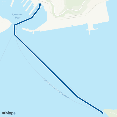 Metro Christchurch Diamond Harbour Ferry map