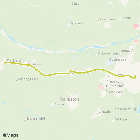 Metro Christchurch Darfield / City map