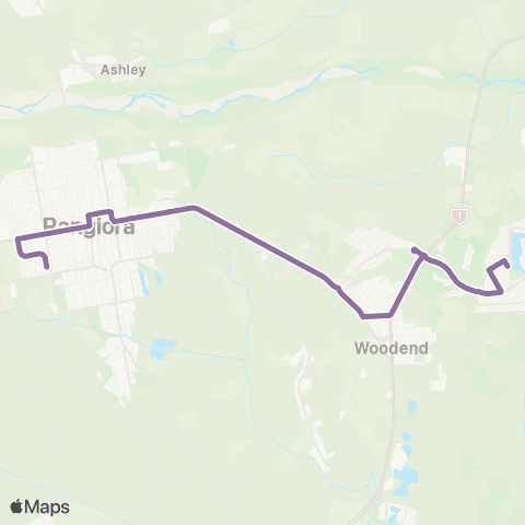 Metro Christchurch Rangiora / Pegasus map