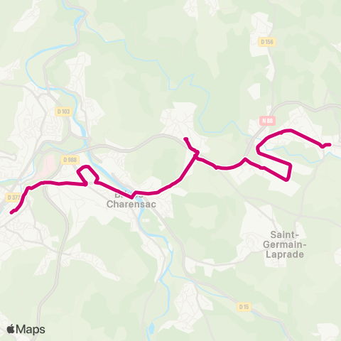 Mobilité-en-Velay Blavozy par Brives Charensac map