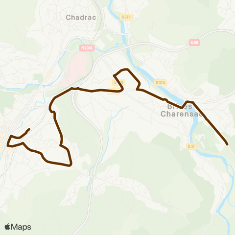 Mobilité-en-Velay Brives Charensac Groupe scolaire par la Vague map