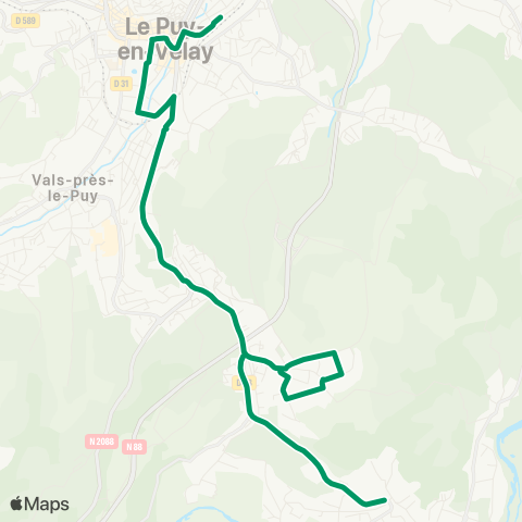 Mobilité-en-Velay Taulhac Coubon Gare map