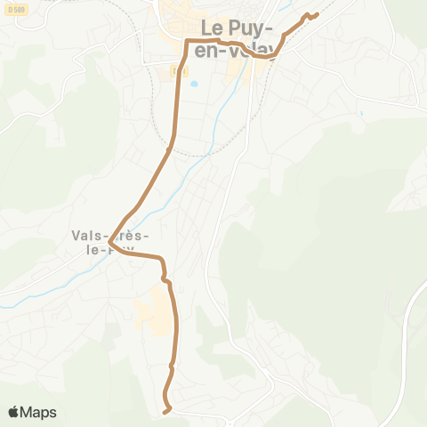 Mobilité-en-Velay Vals - Chirel par Michelet map