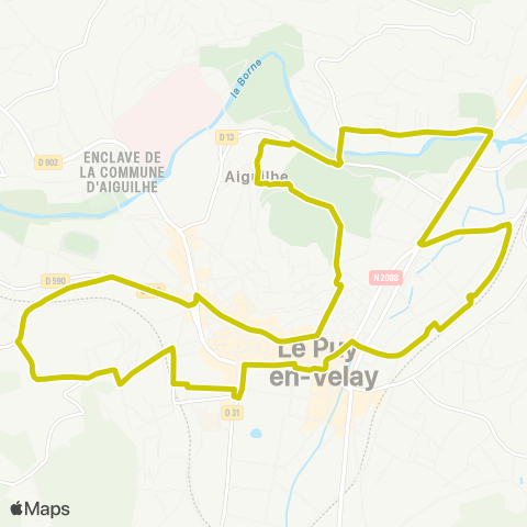 Mobilité-en-Velay Pôle intermodal-Compostelle-Ctre historique map