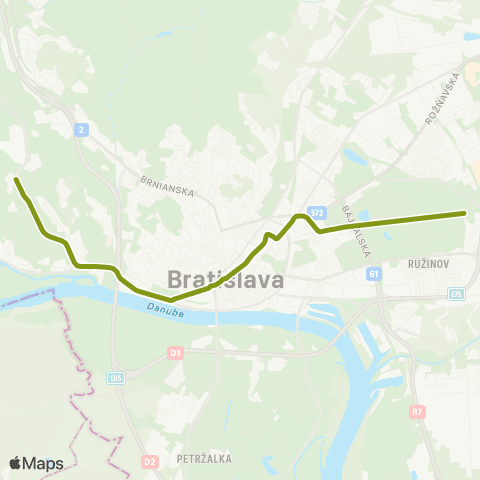 Mestská hromadná doprava celá výprava z Krasňan map