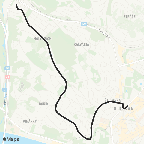 Mestská hromadná doprava  map