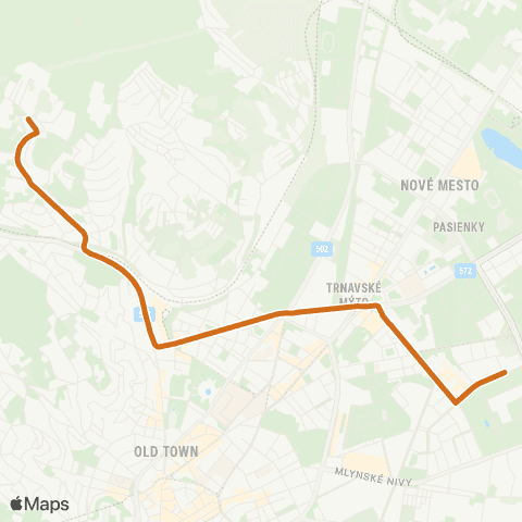 Mestská hromadná doprava nové chrono map