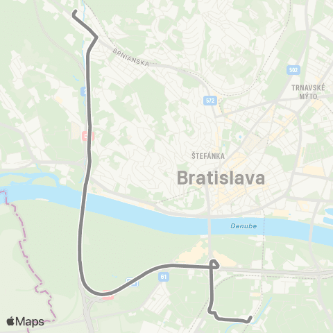Mestská hromadná doprava zmena výjazdovej a dojazdovej trasy, platné aj 6.6.-26.7.2026 map