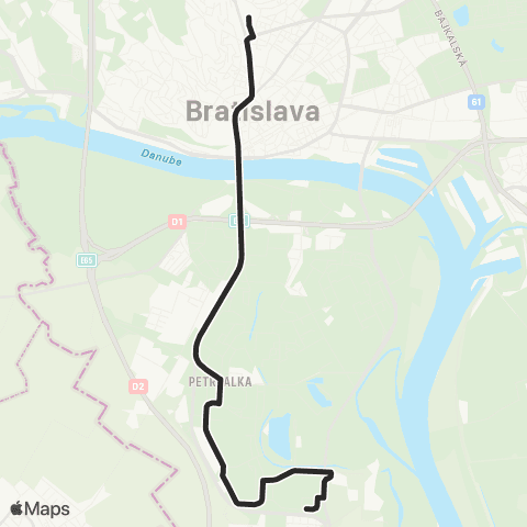 Mestská hromadná doprava 93 / 4 a 5 - > 3DPA map