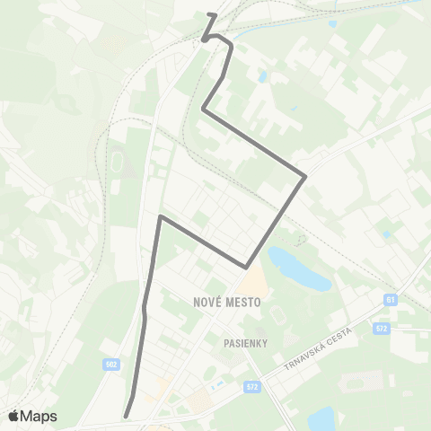 Mestská hromadná doprava zmena trasy medzi Tehelnou a MiÚ Nové Mesto, bez elektrobusu, víkendové sprejazdovanie s 154 map