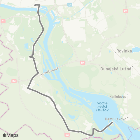 Mestská hromadná doprava zmena výjazdovej a dojazdovej trasy na 192, platné aj 6.6.-26.7.2026 map