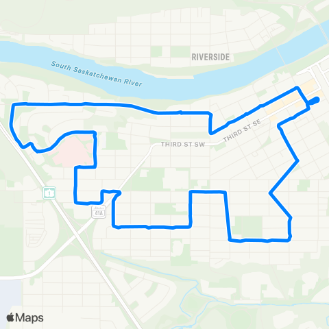 Medicine Hat Transit Hospital map