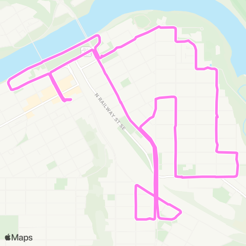 Medicine Hat Transit River Flats map