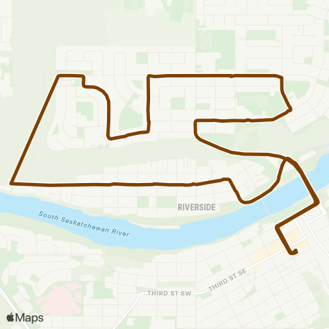 Medicine Hat Transit NW Crescent Heights map